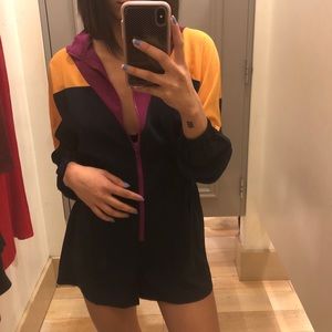 Track style romper! Worn once! Lightweight.